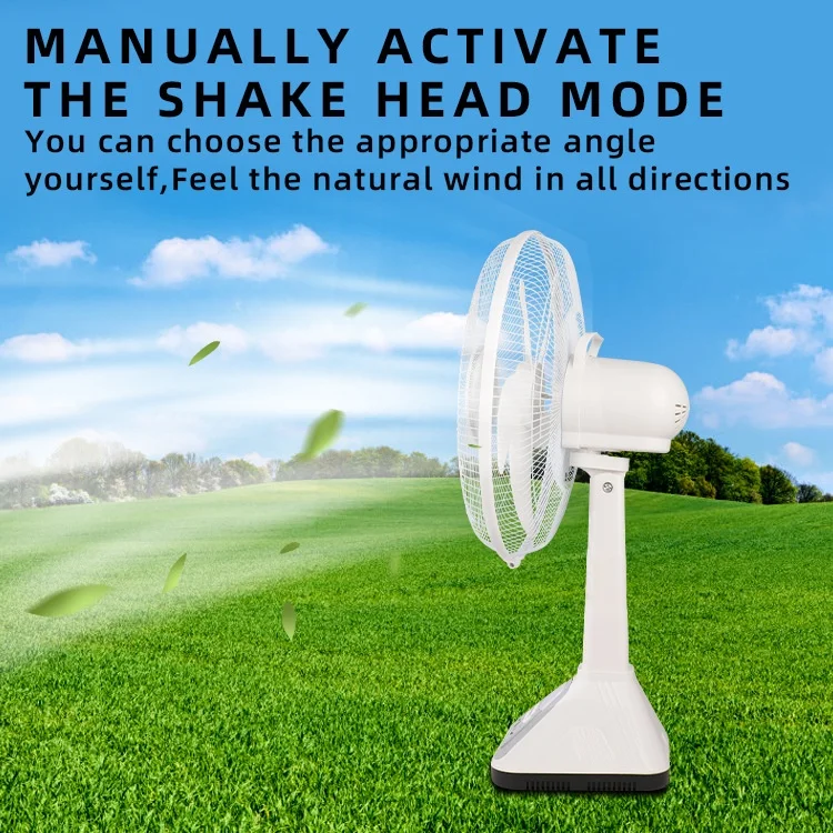 GDTIMES Hot selling Solar charging table rechargeable fan 14 inch Solar fan with  USB Charger solar panel and bulbs