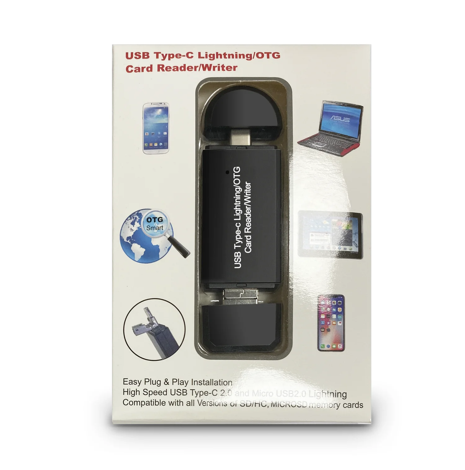 For iPhone Android Card Reader SD mobile phones OTG TYPE-C USD Sim USB