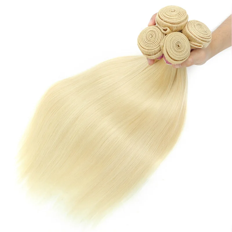 Cheap Price 12-28 inch Straight Wave 613 Blonde Color Human Virgin Hair Bundles In Stock