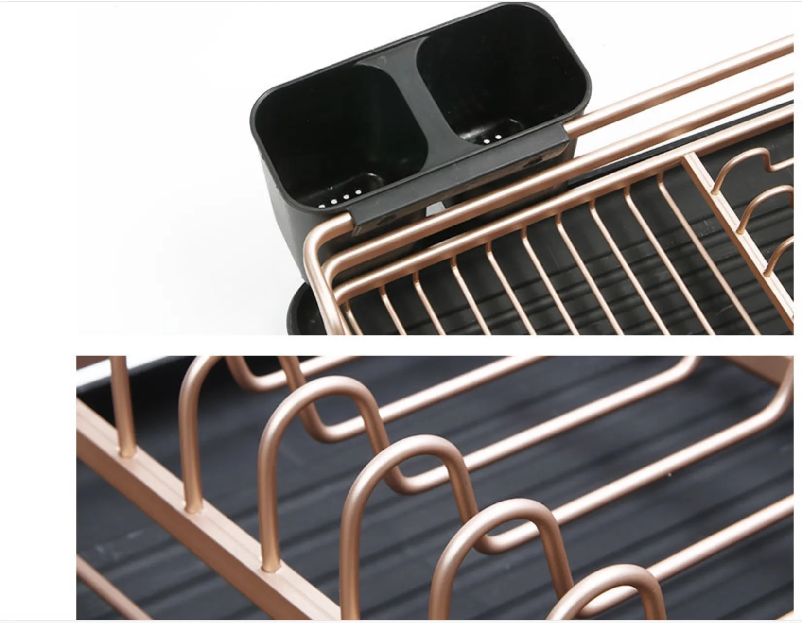 Dish Rack Drying Drainer Kitchen, Sink Counter Dishes Drainboard,Anti Rust Metal Dish Plate Drain Organizer Dryer Racks Holder