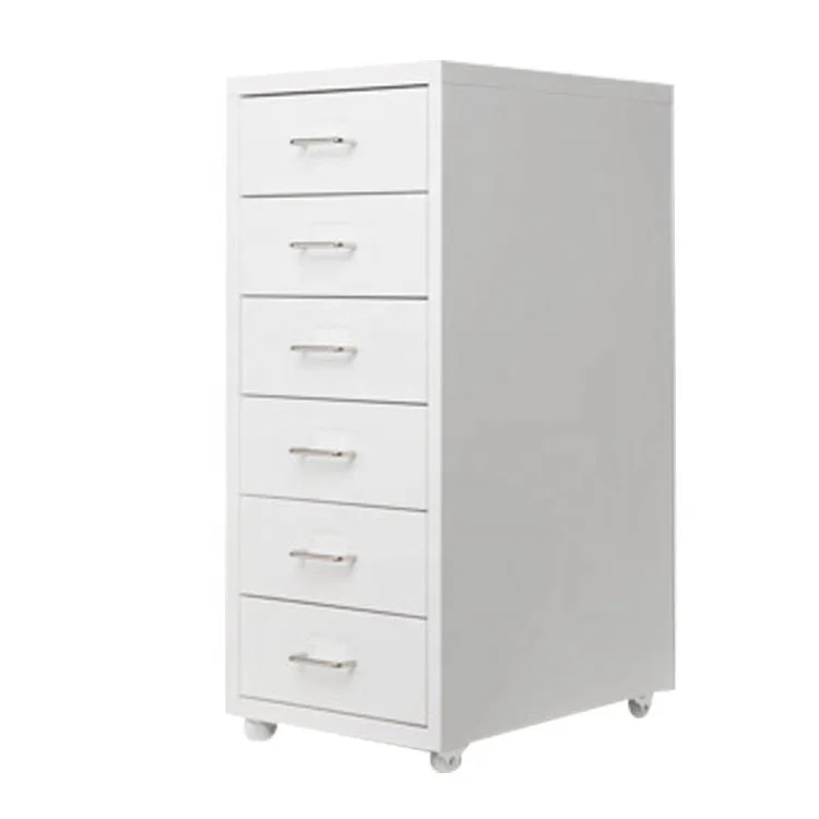 Good Quality Small Multiple Drawer  Metal Cabinet Design with Wheels Use metal steel 6 drawer cabinet