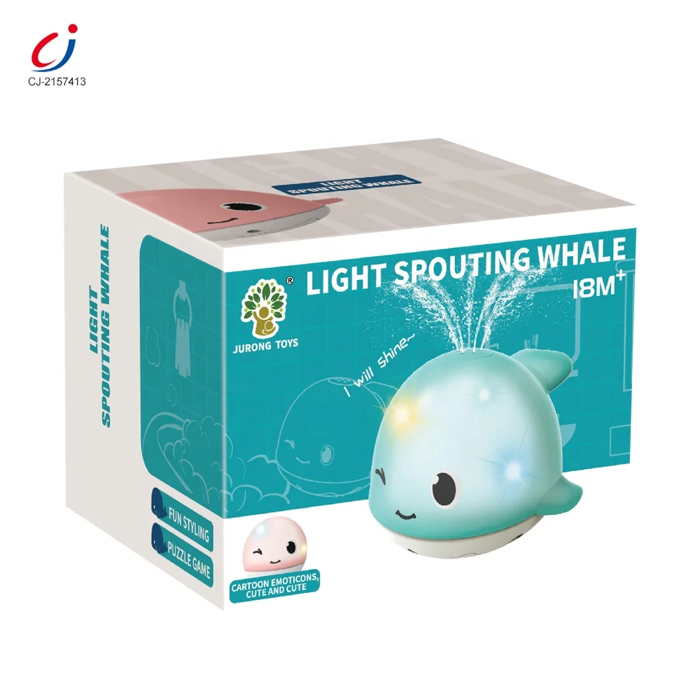 Amazon Baby Bathtub LED Light Up Animal Automatic Induction Water Sprinkler Toddler Whale Bath Toy