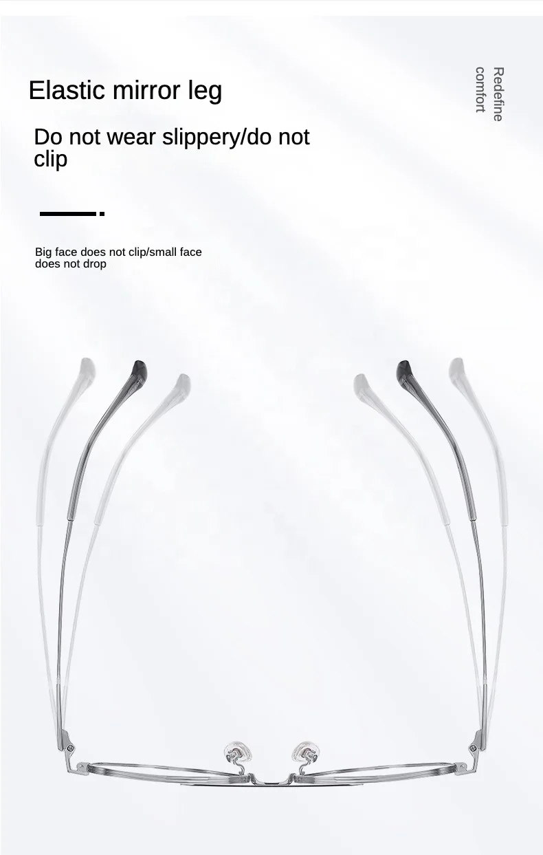 High End Double Beam Retro Titanium Blue Light Filter Eyewear Glasses Literary Optical Glasses Frame For Unisex