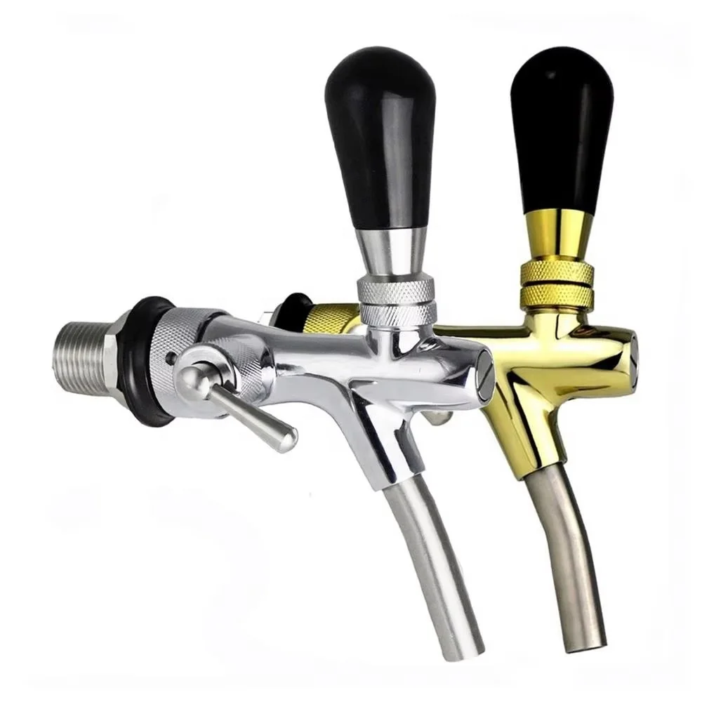 Automatic Nickel Plated Adjustable Brew Beer Tap Beverage Distribution Flow Control Beer Faucet For Bar