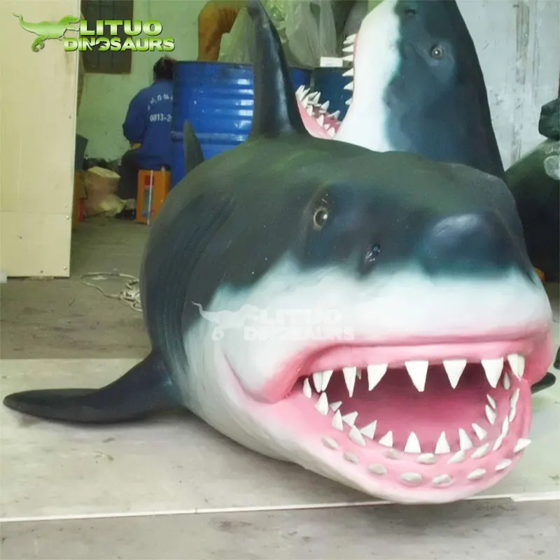 Life Size Fiberglass Statue Sharks Aquariums Sculpture