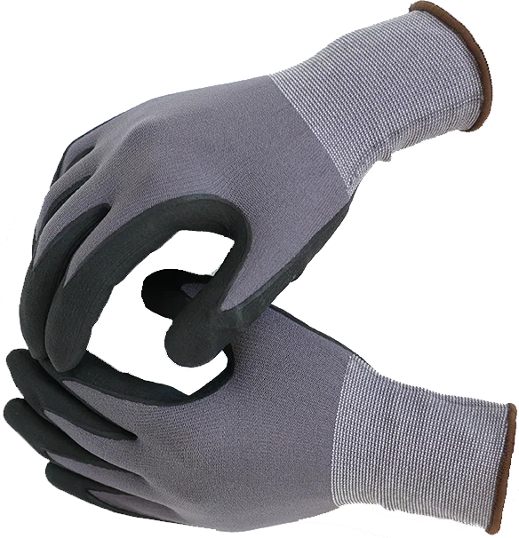 Truck Driver Use Nitrile Sandy Finish Glove Work Safety Gloves Coated Gloves
