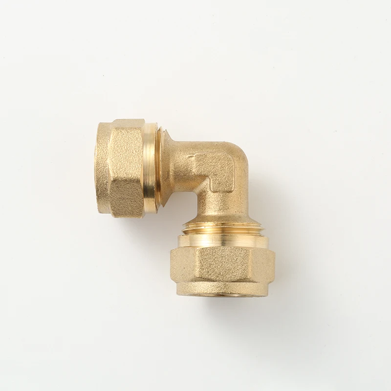 brass gas fittings  ELBOW copper  fitting 16x16mm yellow brass elbow accessories PEX PIPE FITTING