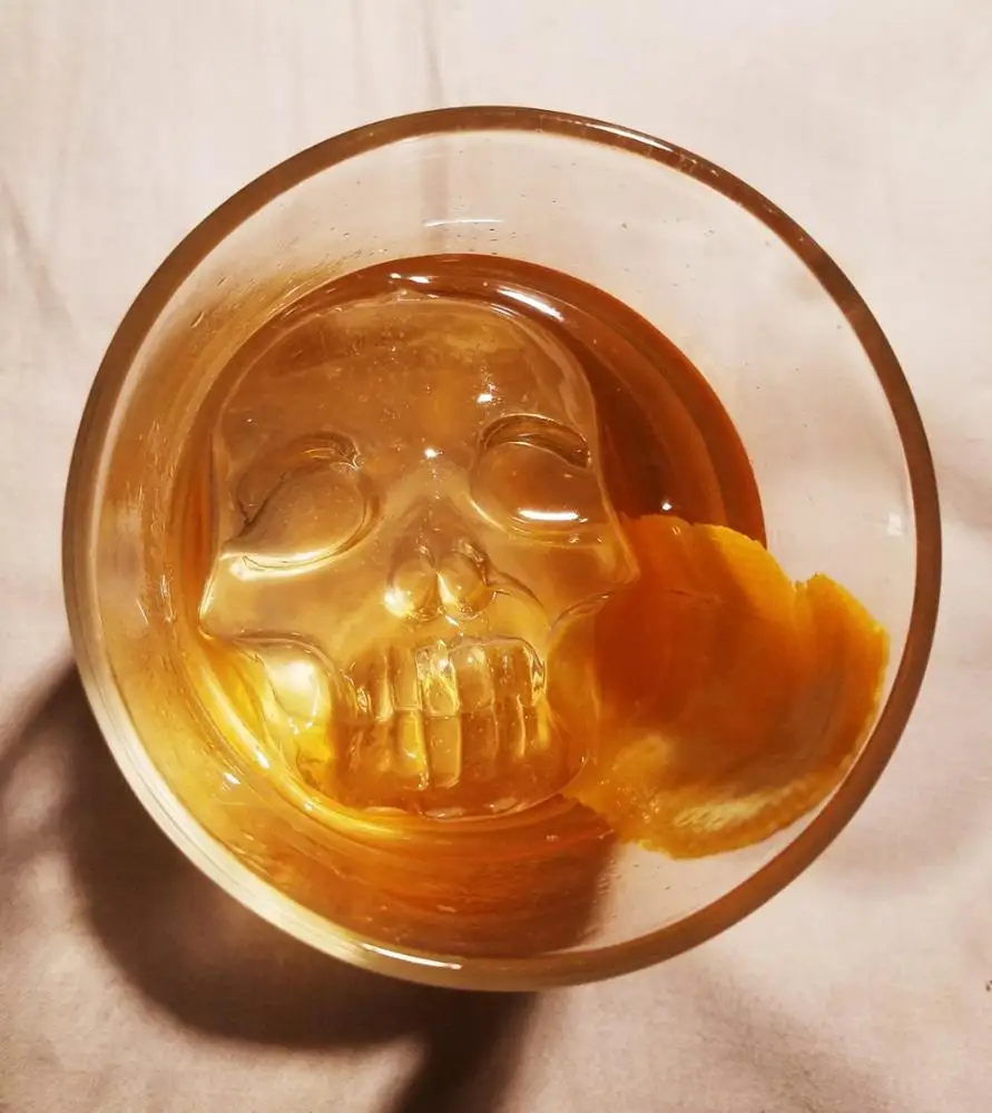 jumbo Silicone Ice Cube tray Mold,Premium Clear Ghost shape Ice Cube Maker