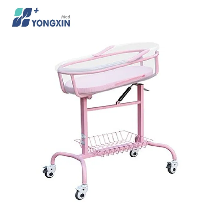 YX-B-4 Cheap Infant Hospital Bed Acrylic Baby Crib Neonatal Cribs Baby Bed