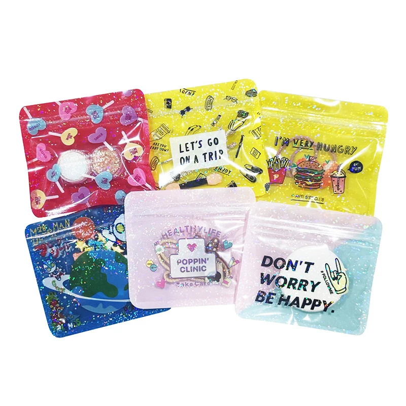Wholesale resealable Custom Printed plastic jewellery candy Ziplock Bags