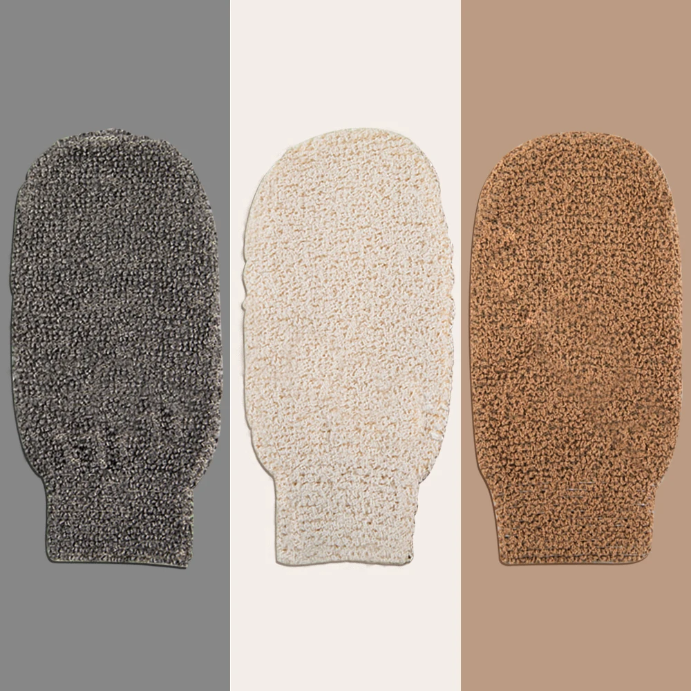 Eco-Friendly Bamboo Fiber Bathing Gloves Gentle Shower Scrubber for Body with Soft Feel Deep Cleaning Bath Gloves