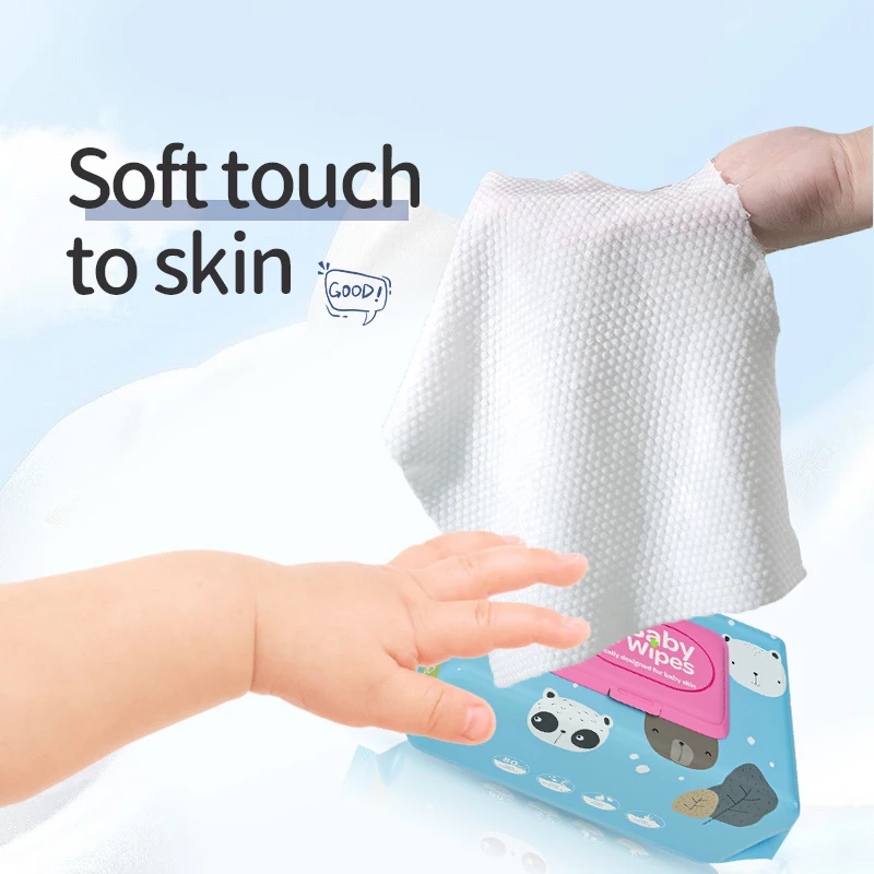 Softcare Wholesale Sensitive Skin Organic 80 100pcs Water Wet Wipes for Baby wipes unscented