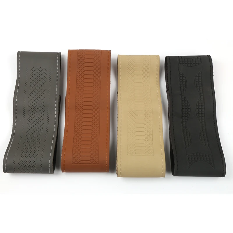 Fashionable universal leather steering wheel cover leather hand sewing steering wheel cover