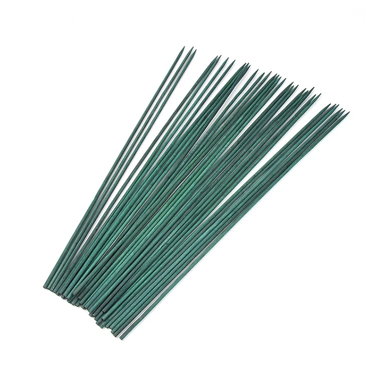 4mm/5mm/6mm diameter waxed dyed color long bamboo sticks for flowers supporting