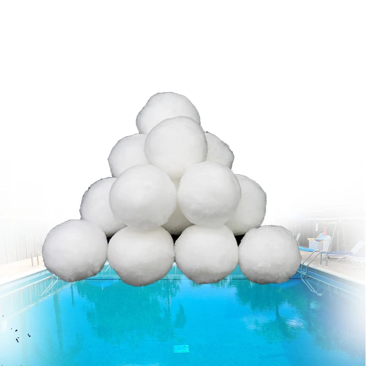 High Quality Replacement Sand Bacterial Alkaline White Cotton Water Bio Media Polyester Swimming Pool Filter Fiber Ball