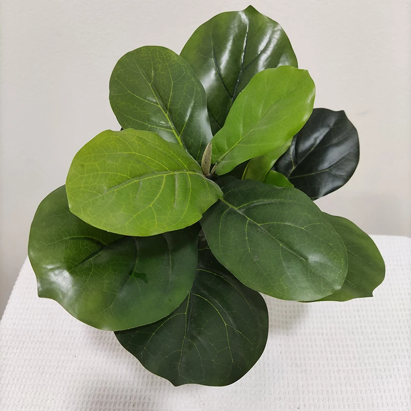 Mini Plant Real Touch Artificial Croton Plant Potted Table Natural Artificial Tree Fiddle Leaf Fig Plant
