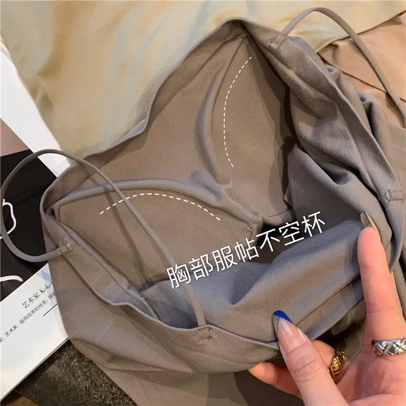 2023 New Brassiere Pad Wireless Sports Beauty U Back Camisole Wrapped Chest Girl Lady Vest Seamless Bra Tube Top