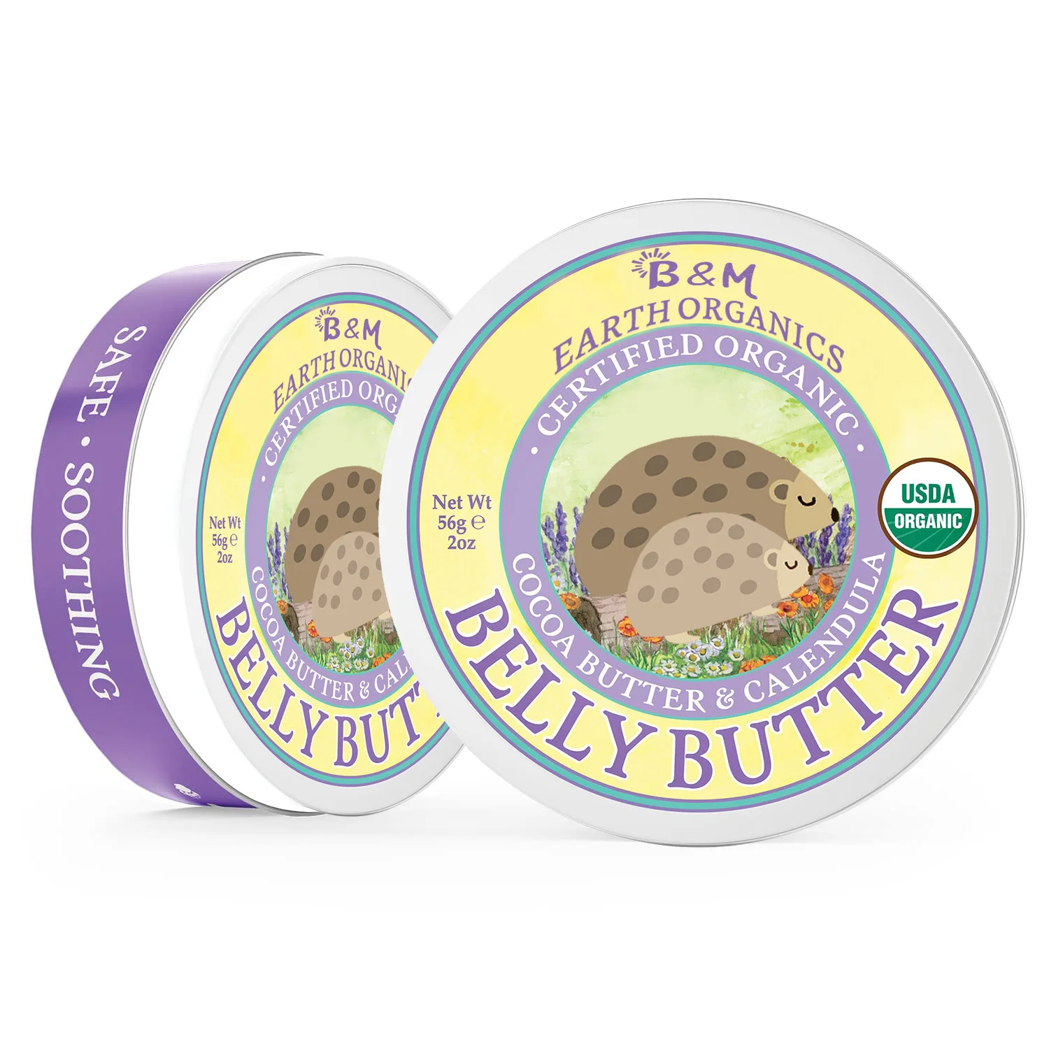 Belly Butter Calendula Organic Belly Butter Vitamin E Belly Balm Coconut Oil Pregnant Butter for Stretched Skin