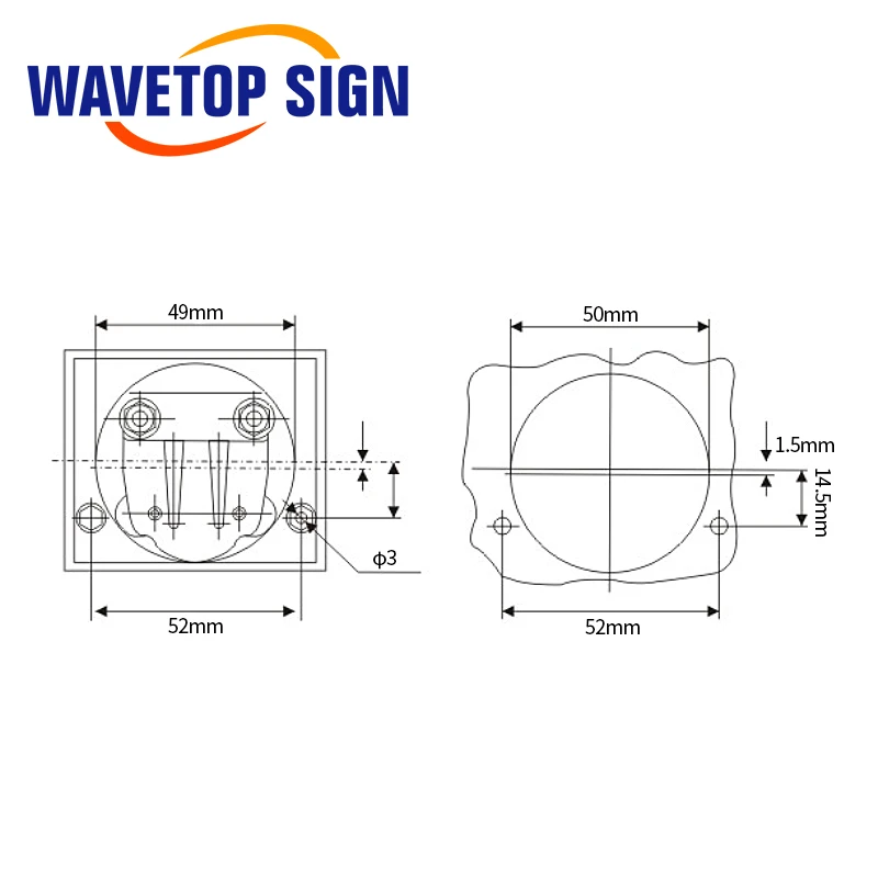  Аналоговый амперметр WaveTopSign HUA 30 мА 50 85 C1 DC