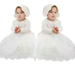 new born baby christening dress puffy Flower Bow Girl Dress Party Birthday wedding princess white Girls%27 baby baptism Dresses+