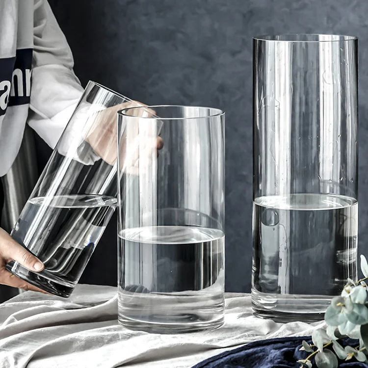 wholesale flower vase crystal vases cylinder vases for flowers home decor luxury