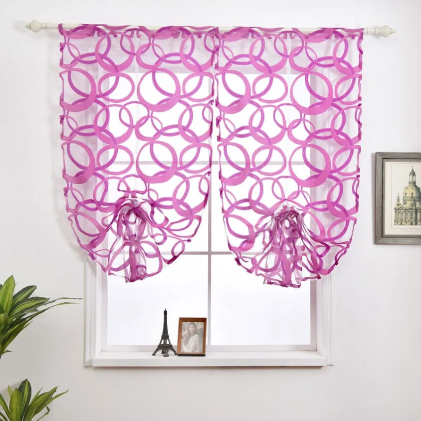 Bestseller Home Decoration Kitchen Door Short Curtain Design Roman Blinds Window Curtain