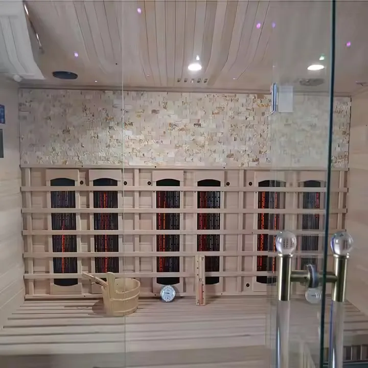 Professional healthy solid wood dry steam far infrared sauna room