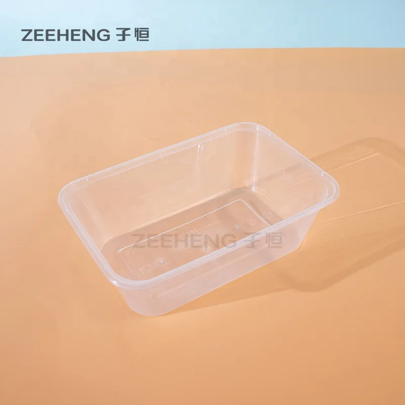 Rectangular clear disposable pp plastic food container takeaway/take out delivery lunch box