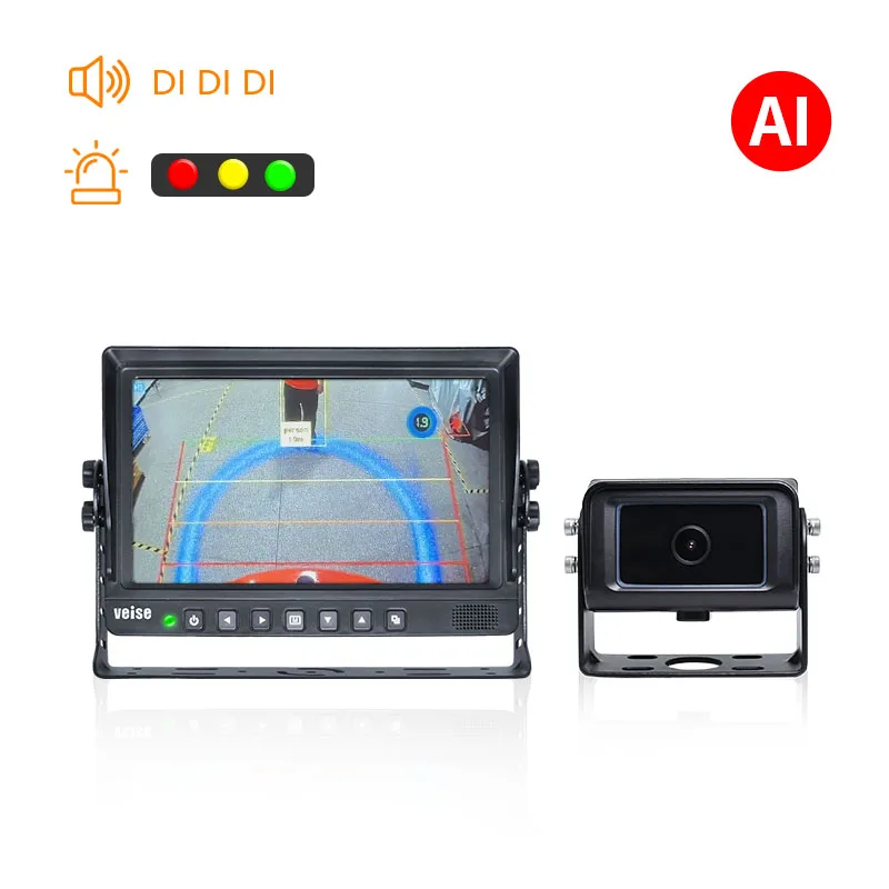 Veise 9 Inch IPS Dashboard Reverse Camera System Rear View Monitor for Cars Tractor Trucks with SD Card Connection TV Headrest