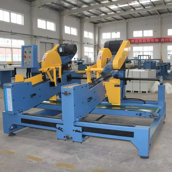 450mm Double Saw Blade Wood Planks Cross Cutting Machine