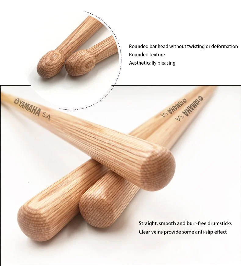 Premium Chinese Style Custom Light Drum Sticks 2B 5A 5B 7A Made from Red Oak and Maple for Recording Bassoon Style