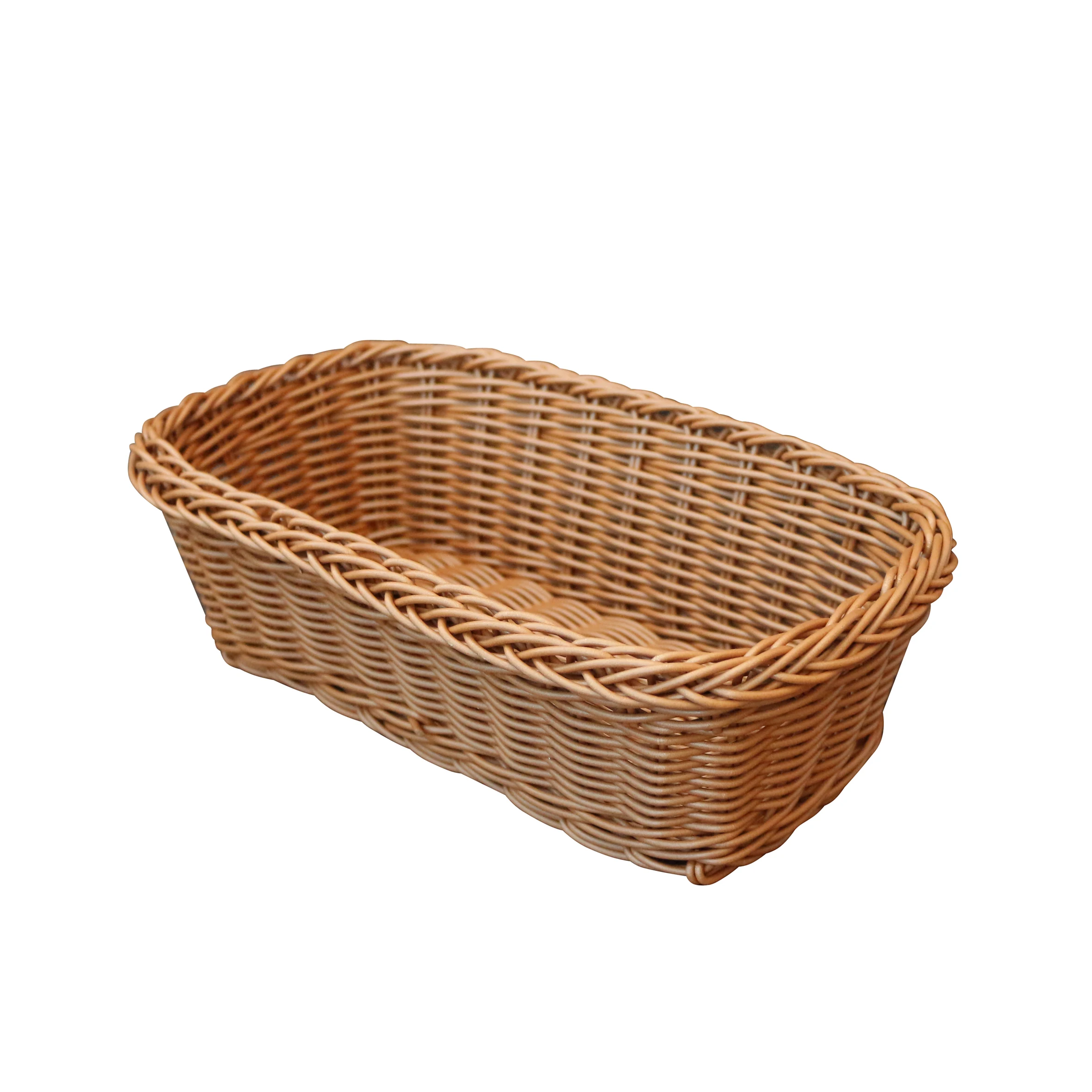 Rattan Woven Cutlery Storage Organizer Fruit Basket Egg Basket Handmade Serving Basket for Kitchen Table, Cabinet, Pantry. Brown