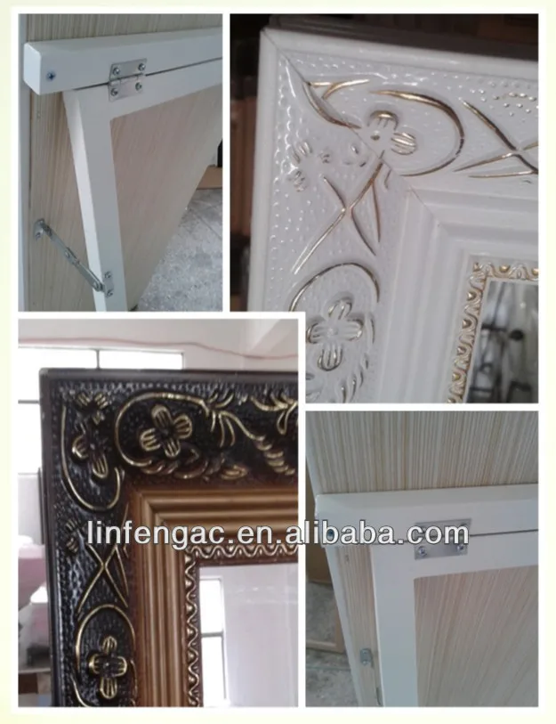 Floral PS frame full length mirror for home decoration Leaning Against Wall Decor Mirror without LED Mirror