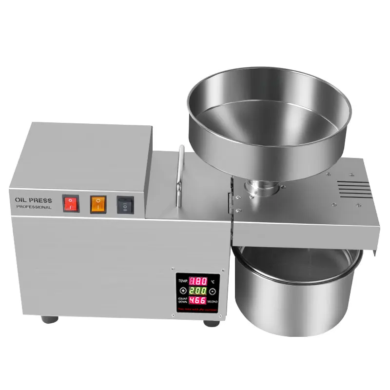Commercial Household Rapid Oil Press Electric medium-sized stainless steel automatic cold and hot press