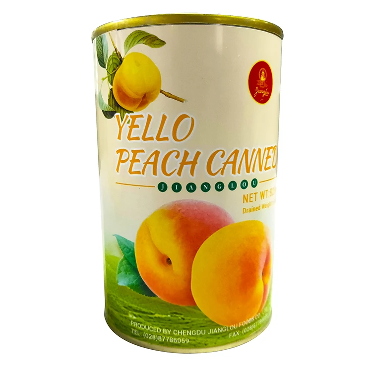 Yellow peach fruit can Custom order sweet canned product 425g per for meal daily party children favor