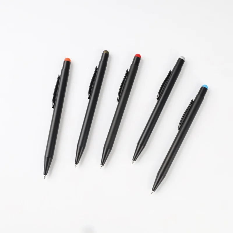 Customize logo premium promotional novelty metal stylus ball pen metal rotating ball pens