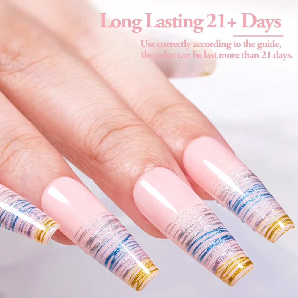 BOZLIN New Arrival No Wipe Drawing Painting Gel Nail Polish OEM Metallic Spider Nail Gel Private Label Glitter Spider Gel Polish