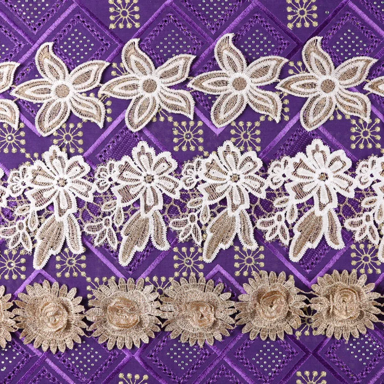 
3d floral guipure lace trim gold metallic thread embroidery chemical Lace Trimming 