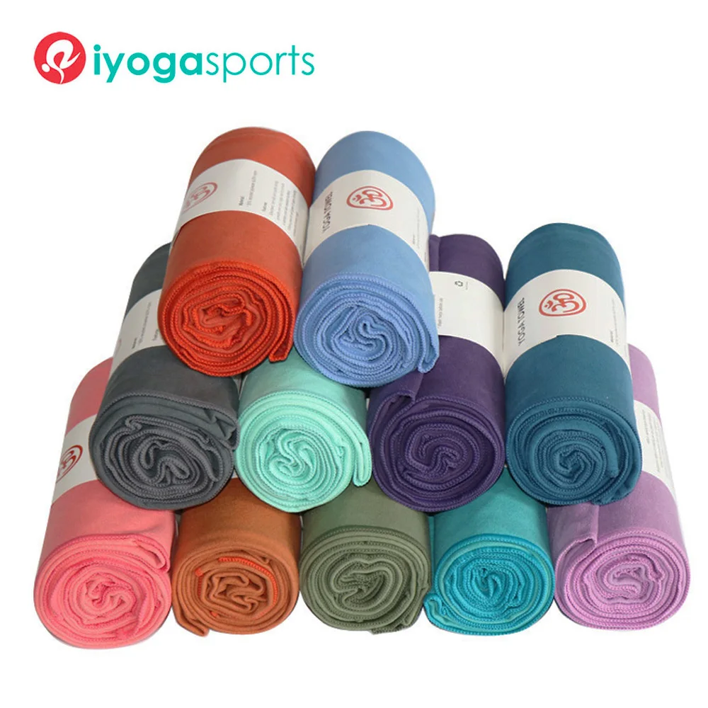 
suede hot yoga towel manduke yoga blanket customized logo size high quality by iyogasports 
