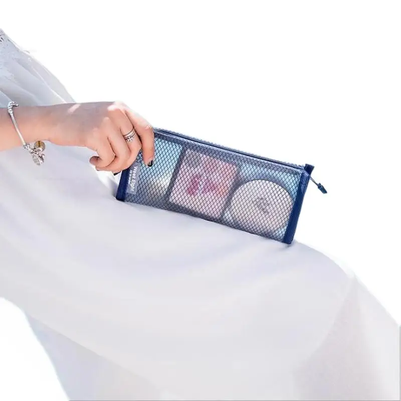 Makeup Travel Bag Custom Printed Logo Pvc Hanging Toiletry Toiletry Custom Plastic Sublimation With Led Mirror clear plastic bag