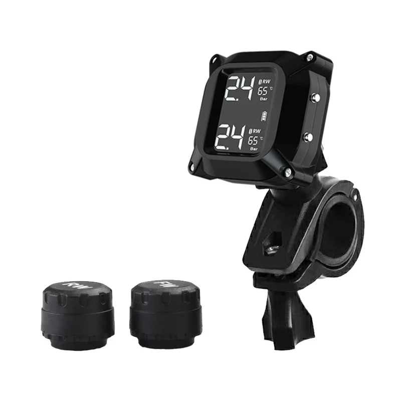 Porcsi Universal Bicycle Motorcycle TPMS 433MHz 2 wheels Tire Pressure Monitoring System Digital tpms Wireless External Sensor