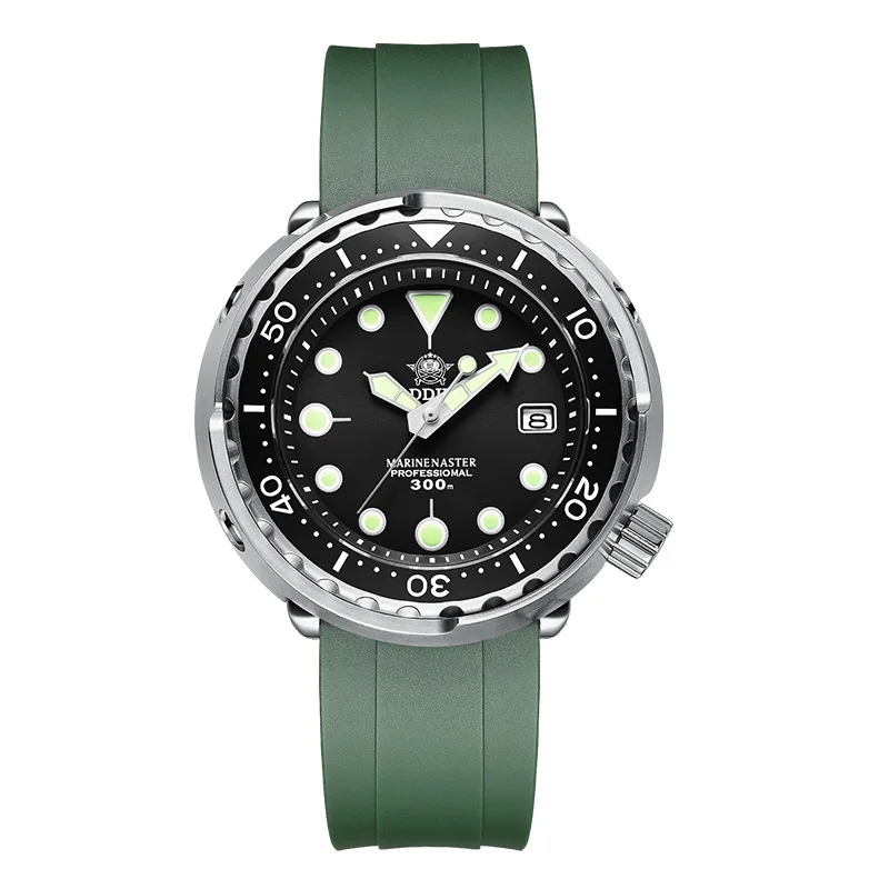 Popular Models Addies Brand Rubber Strap Stainless Steel With Crown Mechanical Watch For Men Automatic