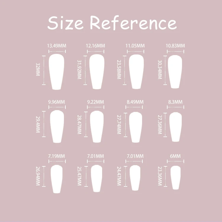 2022 New Arrival 24PCS/ Box Stylish Splicing Rose Red Fake Nails Full Cover Long Coffin False Nail Press On Nails