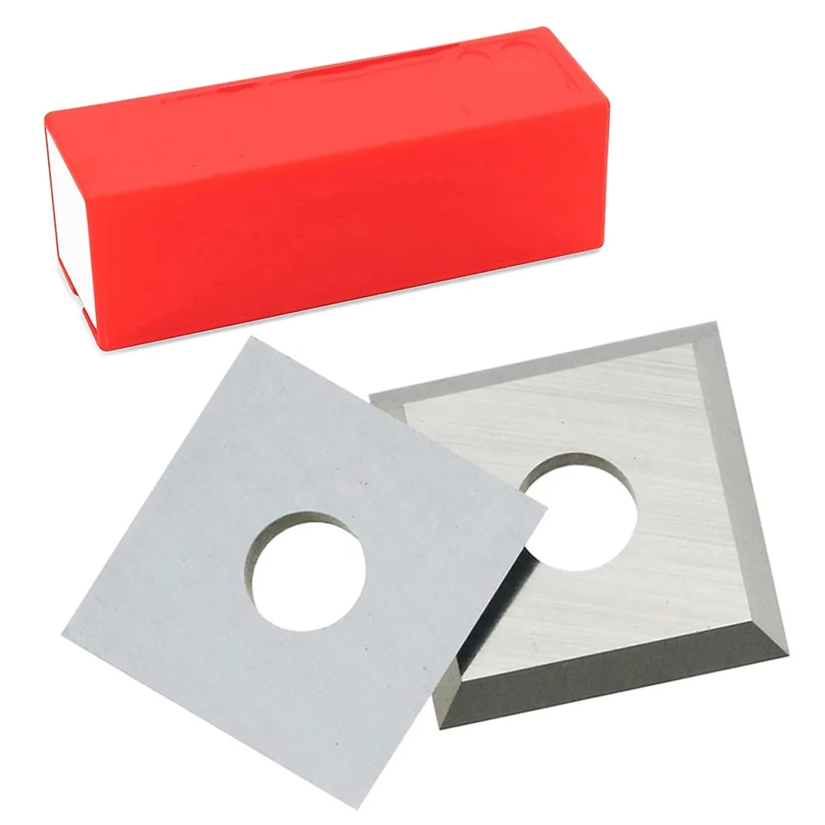 10 Pack Planer Knives,SoIid Carbide Replaceable Inserts with 10 Screws,Spoilboard Surfacing Blades,YG6X/K10 HRA92