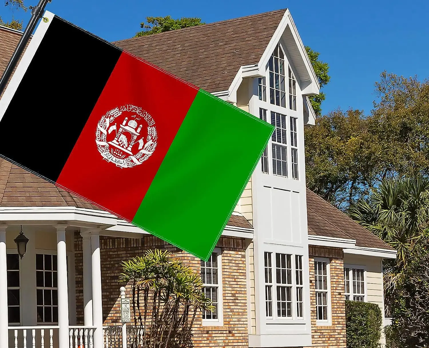 Afghanistan Flag,3x5 Flag Afghan 75D Outdoor Banner,Flags Afghanistan Decor for Garden Yard Car Truck