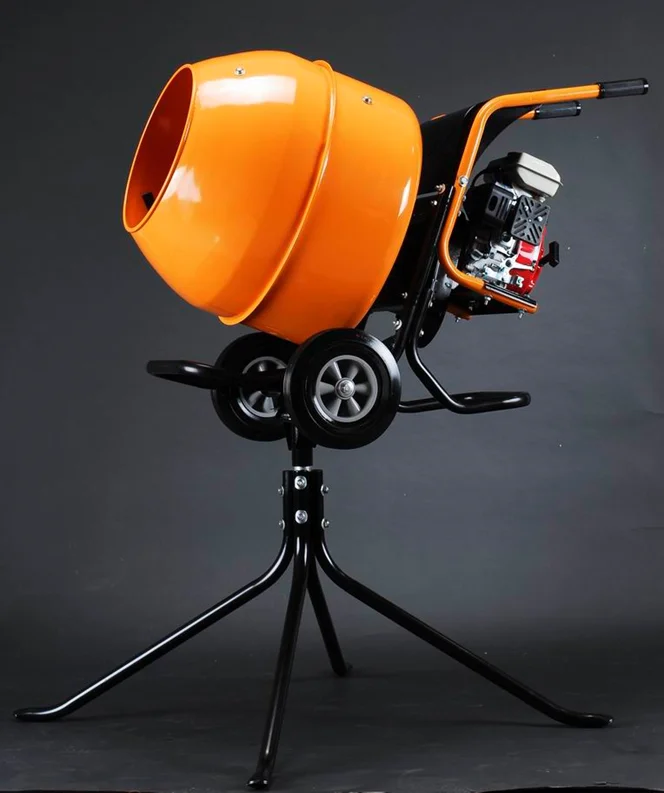 Gasoline Engine Concrete Mixer Hand Push wheel Barrow type Gasoline 2.5Hp Concrete Mixer