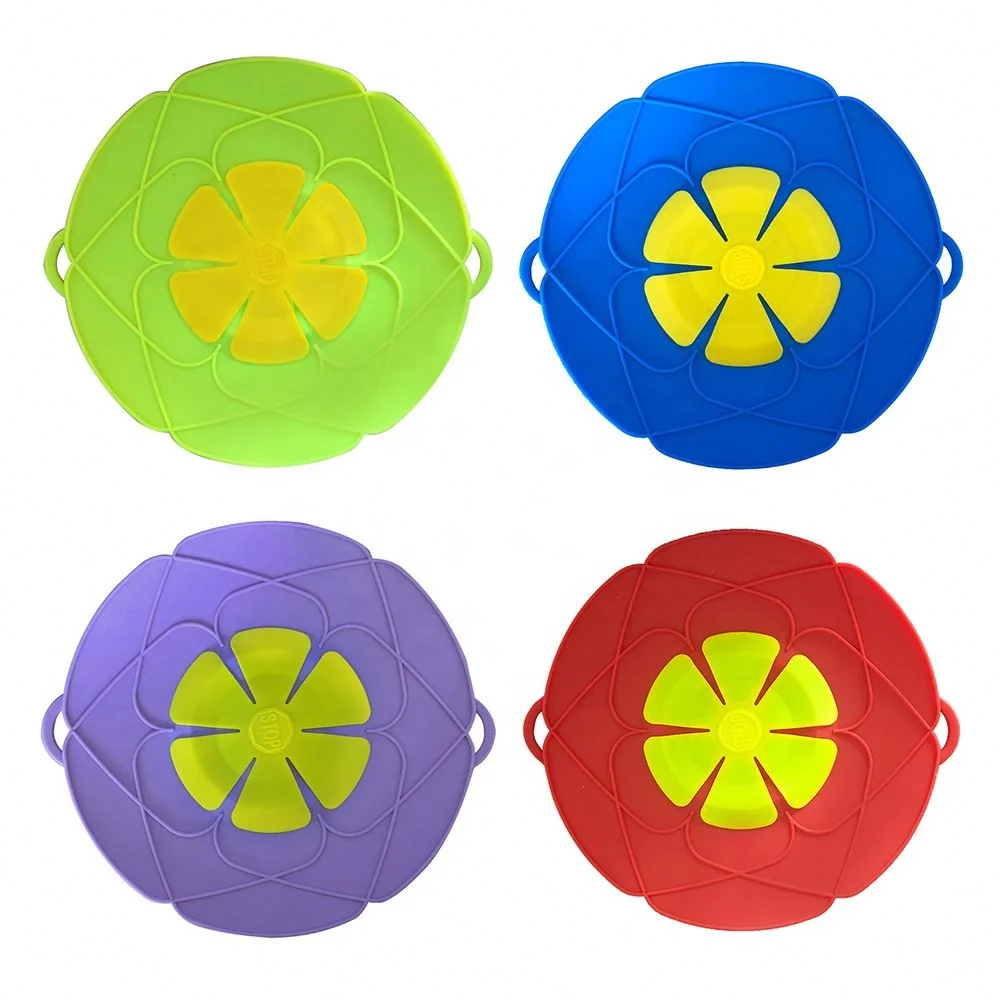 2021 Multi-Function Kitchen Tool Splatter Guard Screens Boil Over Safeguard Silicone Spill Stopper Lid Cover