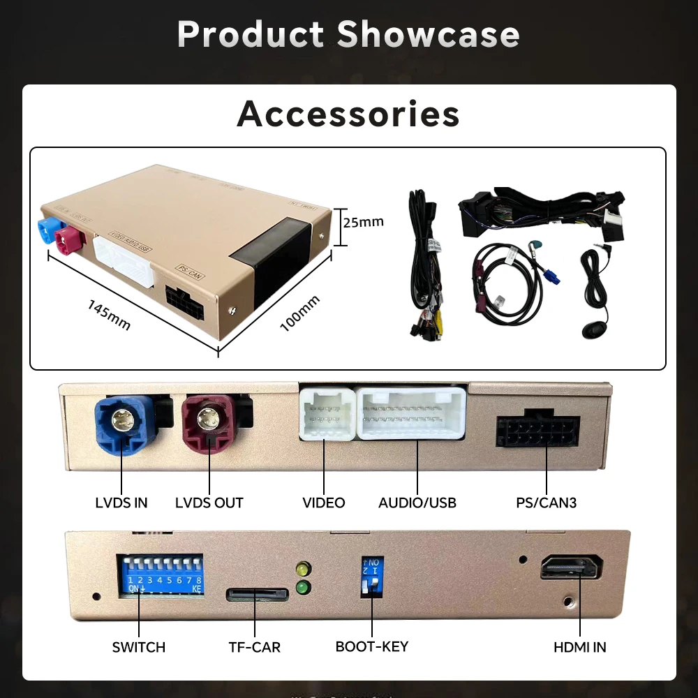 COIKA Wireless Carplay Android Auto Interface Box AirPlay Mirror Link Retrofit For BMW X1 E84 F48 X2 F49