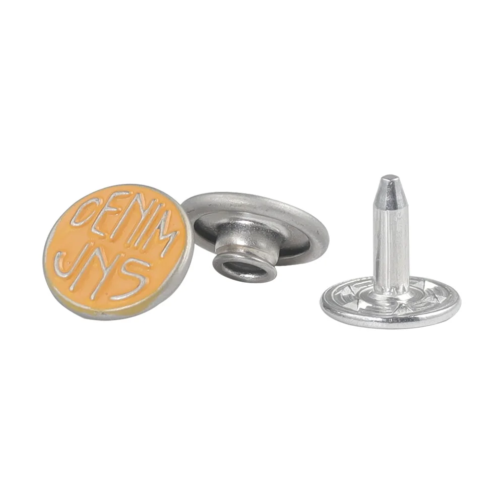 Yinying Manufacturer Custom Decorative Jeans Rivet 9.5MM OEM Shape Metal Brass Rivet for Jeans and Garment Accessory