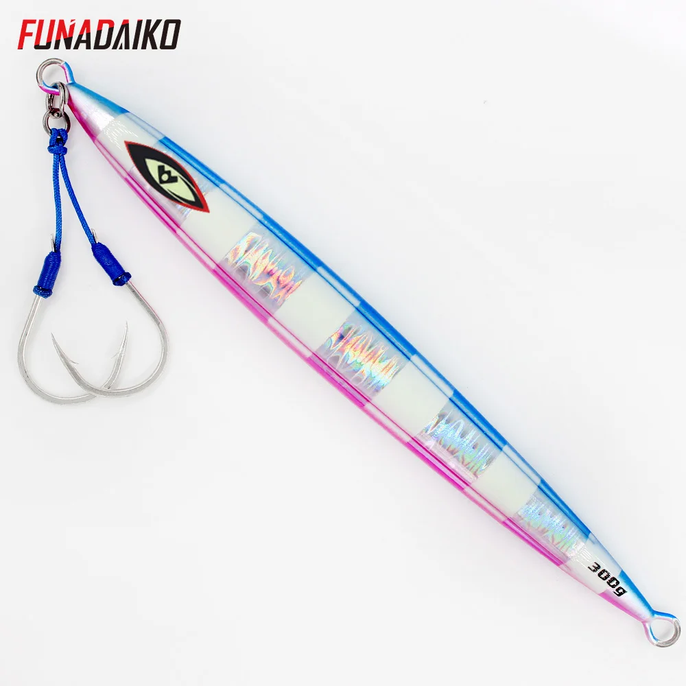 FUNADAIKO 100g lead fishing bait slow jig luminous fishing lure hard fishing metal jig Lures